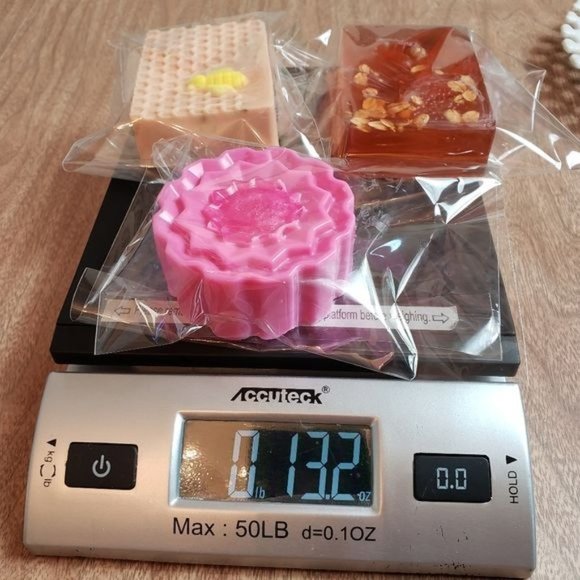 Hand Crafted by Serenity Style Stephenson Melt and Pour Soap Set of 3 Bars - Picture 15 of 15